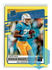 2020 Donruss Press Proof Yellow #338 Joshua Kelley Chargers RC Rookie